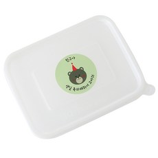 迷你PP耐熱容器 100入+泰迪熊貼紙 朋友謝謝生日快樂 2款 50入, 1套