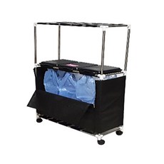 LeeKang Tech 前開式附蓋層架型3格2層資源回收桶, 黑色, 1個