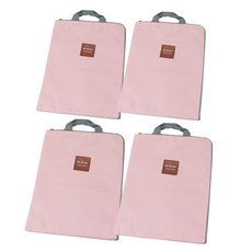 abm 帆布簡約A4收納包, 粉紅色, 4個