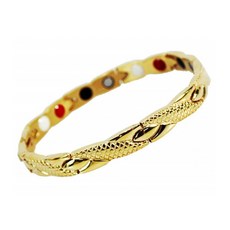 알럽홈 十字鋼製健康手鍊 金色, 1個