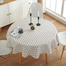 Maket Gamseong 布藝家用圓形桌布, 類型7, 120cm