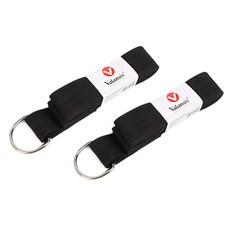 Valansis 瑜珈伸展帶 2入, 黑色, 2個