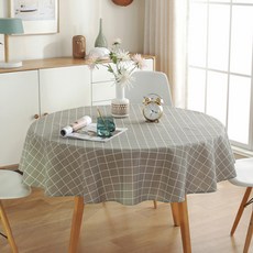 Maket Gamseong 布藝家用圓形桌布, 款式4, 120cm
