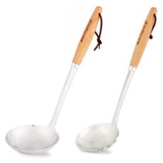 QUEEN SENSE Make Organic Stain 木柄廚房工具碗 + 勺, 混色, 1套