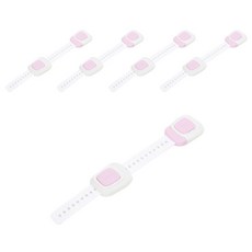 多功能抽屜安全鎖, 5入, 粉色