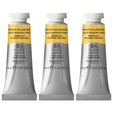 윈저앤뉴튼 프로페셔널 수채물감 731 Winsor yellow deep 3p, 14ml, 1색