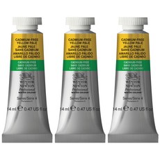 WINSOR&NEWTON 溫莎牛頓 專業水彩 907 CF 黃色淡色 3p, 14ml, 1色