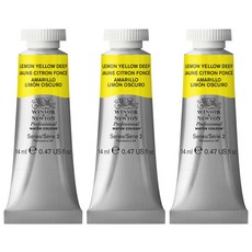 WINSOR&NEWTON 溫莎牛頓 專業水彩348檸檬黃深3p, 14ml, 1色