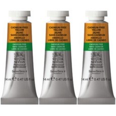 윈저앤뉴튼 프로페셔널 수채물감 890 CF yellow 3p, 14ml, 1색