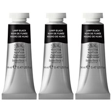 WINSOR&NEWTON 溫莎牛頓 專業水彩337燈黑3p, 14ml, 1色