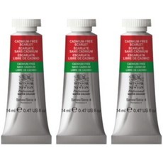 윈저앤뉴튼 프로페셔널 수채물감 903 CF scarlet 3p, 14ml, 1색