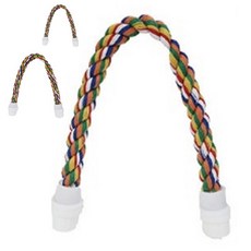 Leaf Parrot 鸚鵡彩色棉質棲木 03377 大型, 混合顏色, 3個