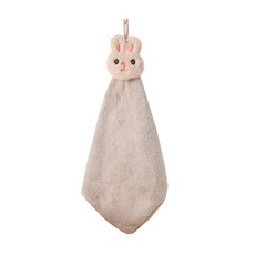 柔軟兔子擦手巾, 卡其色, 1個