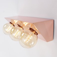 牛奶3頭壁燈, 玫瑰金