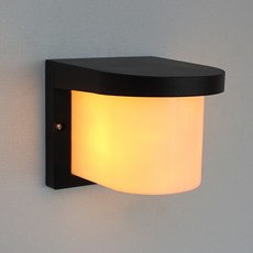 Flori現代圓形方形壁燈, 黑色的