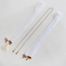 CHENNY BONGBONG 孩童蕾絲口罩掛鍊 3入組