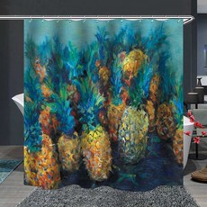 I Love Home 鳳梨圖案防水浴簾 PZ0361 165 x 180 cm, 1個