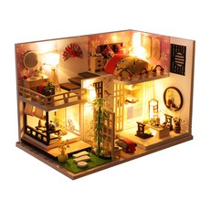 꼬미딜 DIY 미니어처하우스 동양풍 13 대나무 단풍 집 + 제작도구, 혼합색상, 1개