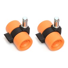 彩色輪子髮夾固定器 橘色, 2個