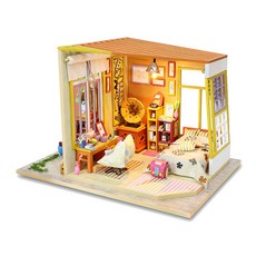 꼬미딜 DIY 미니어처하우스 중형 58 너와의 여행 + 제작도구, 혼합색상, 1개