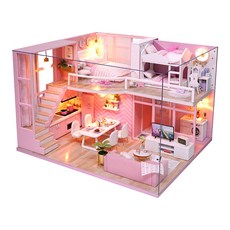 꼬미딜 DIY 미니어처하우스 중형 09 꿈속의 천사 + 제작도구, 혼합색상, 1개