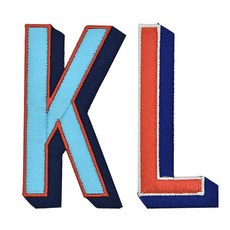 Fashion Point 3D字母刺繡貼 L號, A·, L, 1套