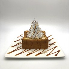 DON'T EAT 肉桂蜂蜜吐司模型 + 方形盤, 混合色, 1 個