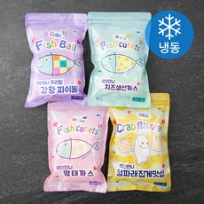 생선언니 명태까스 300g + 치즈생선까스 300g + 청파래집게맛살 300g + 우리밀강황볼 300g (냉동), 1.2kg, 1세트