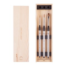 artsecret 藝術家的秘密 水彩筆組 SP570 3入+木盒, 6 號 F、4 號 R、1 號 R, 1組