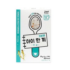 프띠아띠 푸드트리 3분에 아이한끼 이유식 12개월, 인삼, 7개, 13g