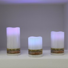 一般電子燭臺3件組, 單一顏色