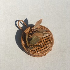 藤編香囊香包香料盒 小, 單色