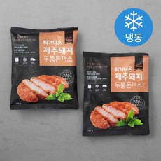 튀겨나온 제주돼지 두툼돈까스 (냉동), 140g, 2개