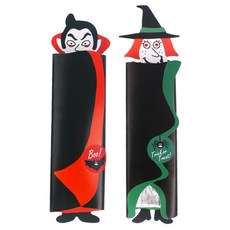 Indigo Shop萬聖節夜晚的德古拉伯爵與魔女裝飾紙 中 2種*18入組, 吸血鬼伯爵款+女巫款, 1組