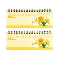 KAKAO FRIENDS PP週計劃本 2入組, 黃色的