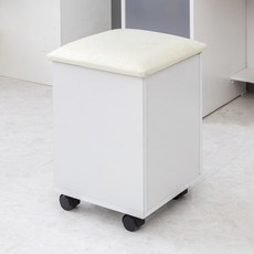 JNJ 梳妝台收納椅, 白色