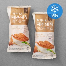 튀겨나온 제주돼지 치즈돈까스 (냉동), 140g, 2개
