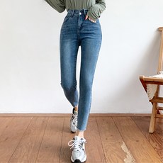 jalbba jean 女款V字腰頭高腰彈力緊身牛仔褲