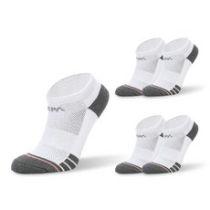 NEPA 女式運動鞋戶外襪子 5 條腿, 白+灰