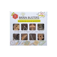 TUCO.B 益智拼圖 木製拼圖4種 + 金屬解環拼圖4種套裝, 8件, 混合色, 1個