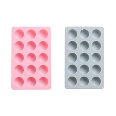 15格矽膠半球形模具, 藍色, 粉色, 1套