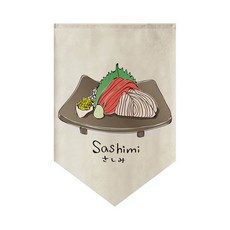 可愛魔鬼氈旗幟窗簾 L08, 款式8