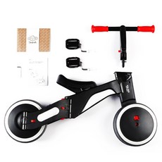 키즈앤파파 키즈듀오 유아 자전거, 블랙, 1개