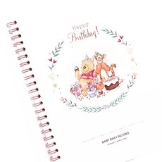 제이밀크 곰돌이푸 신생아 수유일지, 해피벌스데이, 1개