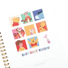 제이밀크 곰돌이푸 신생아 수유일지, 해피프렌즈, 1개