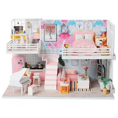 Kkomideal DIY 微型房屋中號 41 精美日記本 + 手工工具, 混色