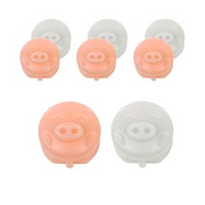 矽膠小豬插座安全蓋 白色2入 + 寶寶粉2入組, 2套