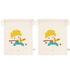 DESIGN AGIT 韓式傳統印花尿布束口袋 2入, 小王子款