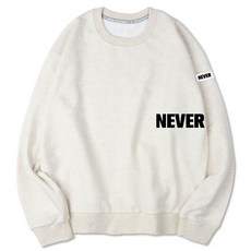 VENHIT NEVER字樣寬鬆棉質長袖上衣