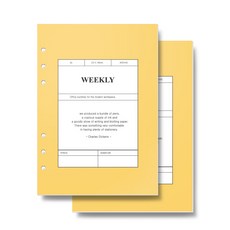 FunnYmade 6孔手帳週計畫補充內頁 2p組, 1套, 160張